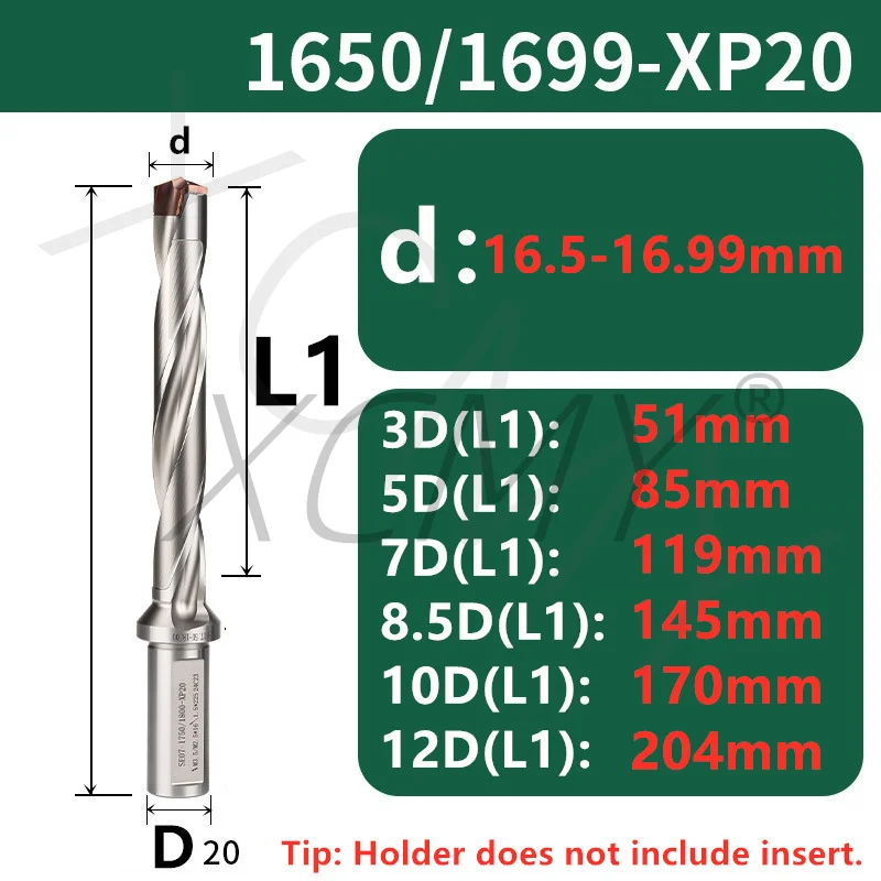 

KSEM SE 3D 5D 7D 8.5D 10D 12D Extended U Drill 12.5-40mm high precision crown bit interchangeable tungsten carbide bit insertion