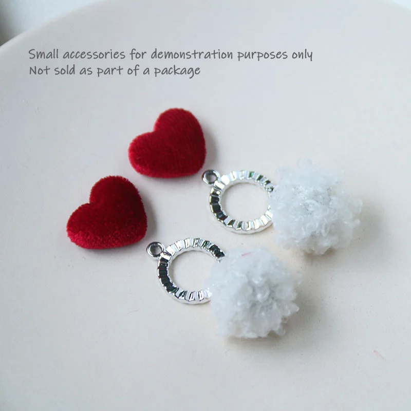 10pcs/Lot 18x18mm Plush Fur Covered Ball Beads Charms Diy Pompom Beads Handmade Earrings Necklace Bracelet Jewellery Accessories