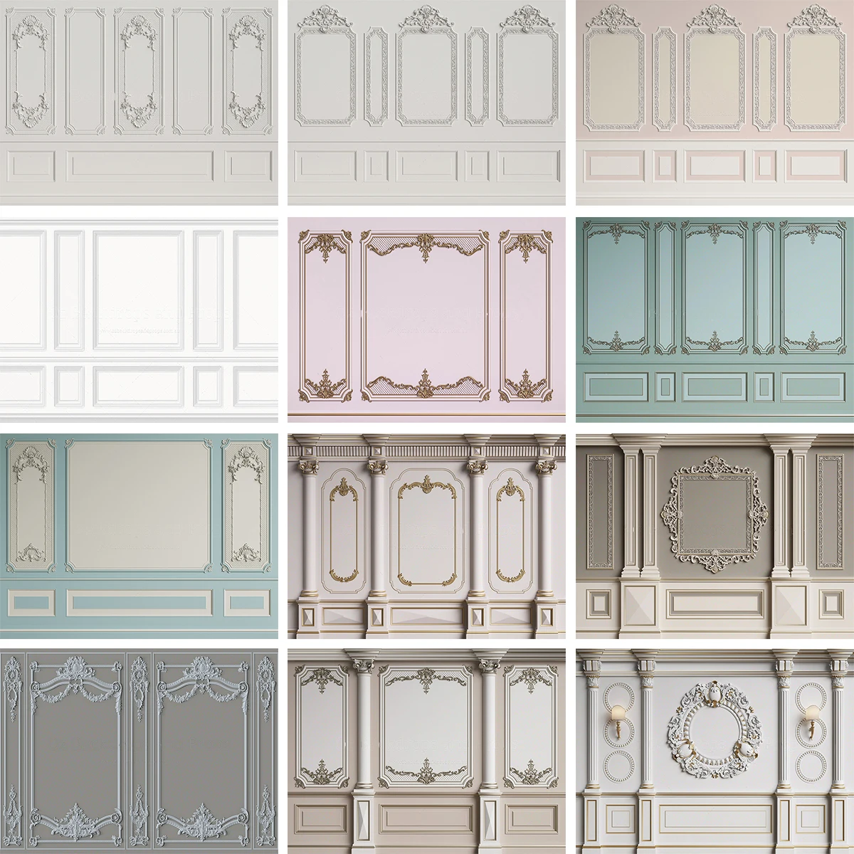 Белый резной узор комната стена фон для фотосъемки интерьер свет детский портрет