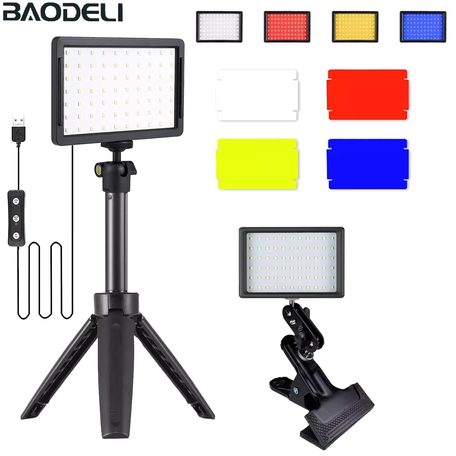

Photography LED Video Light Panel Lighting Photo Studio Lamp Kit For Shoot Live Streaming Youbube With Tripod Stand RGB Filters