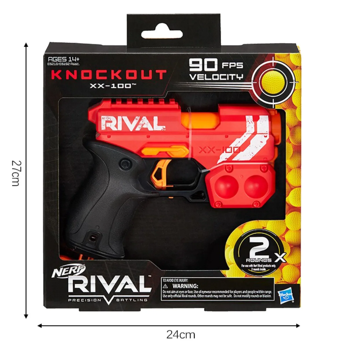 Hasbro Nerf Rival Knockout XX-100 Круглое хранилище Blaster, скорость 90 кадров в секунду, бриджи 2, официальные круглые E6192 (art.: 3920ccc9852c8) - 3920ccc9852c8