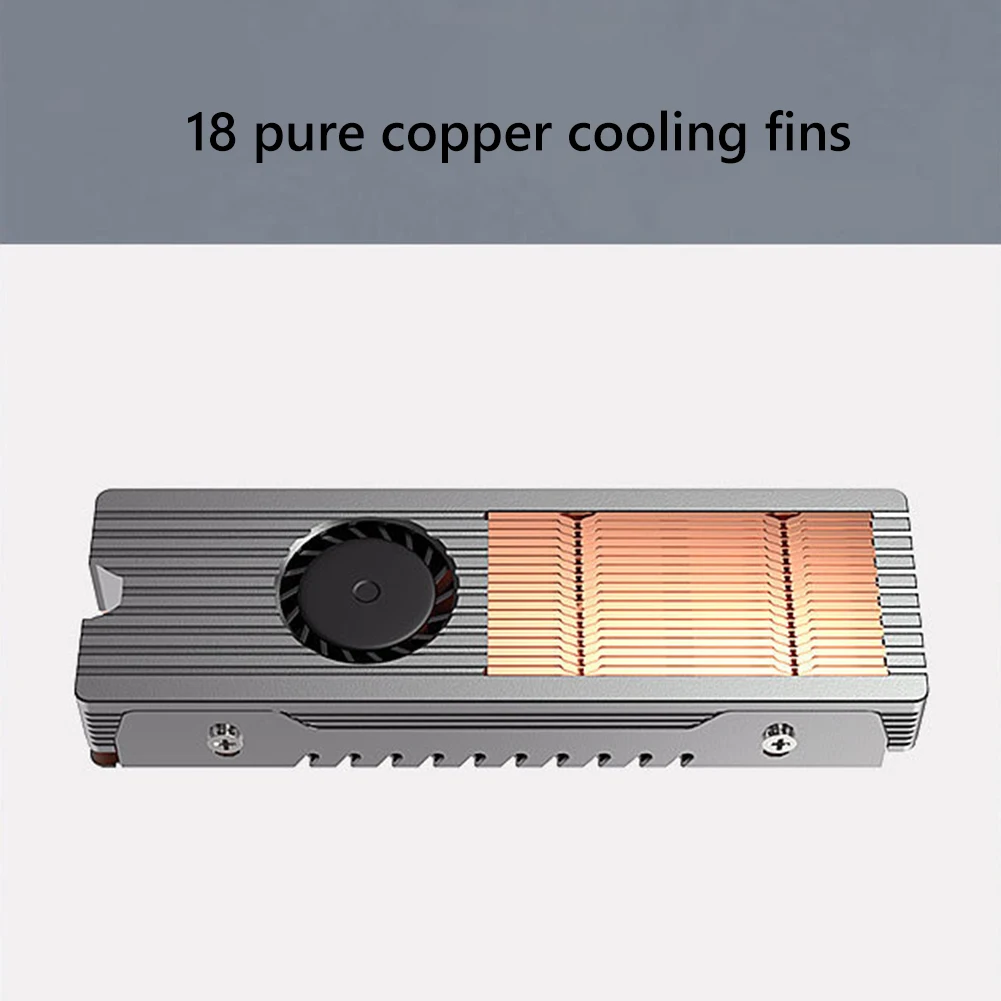 

TEUCER Cooling Heatsink PCIE NVMe NGFF Cooler Heat Radiator Aluminum Alloy with Silicone Thermal Pads 3 Pin Computer Accessories
