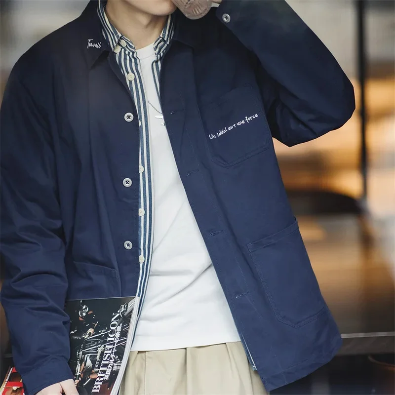 Мужская одежда для работы Maden мужская рубашка с французской вышивкой в стиле