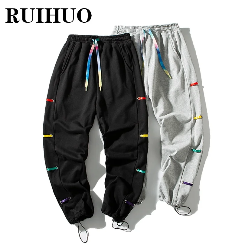 

Повседневные брюки RUIHUO, Мужская одежда, модная китайская модель, женская уличная одежда, Новое поступление на весну 2022