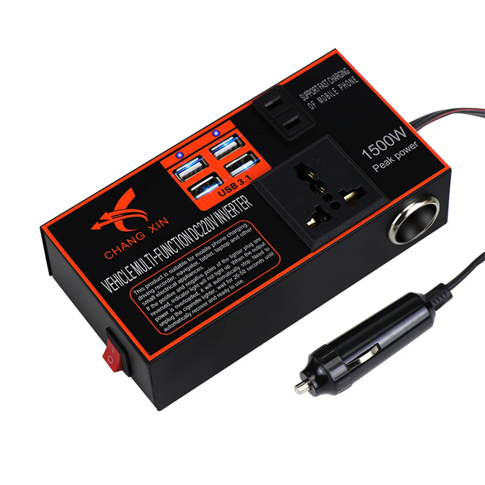 

Universal DC 12V To 220V Inverter Car 2000W Peak Power Multifunctional Automotive Multiple Protection Inverters