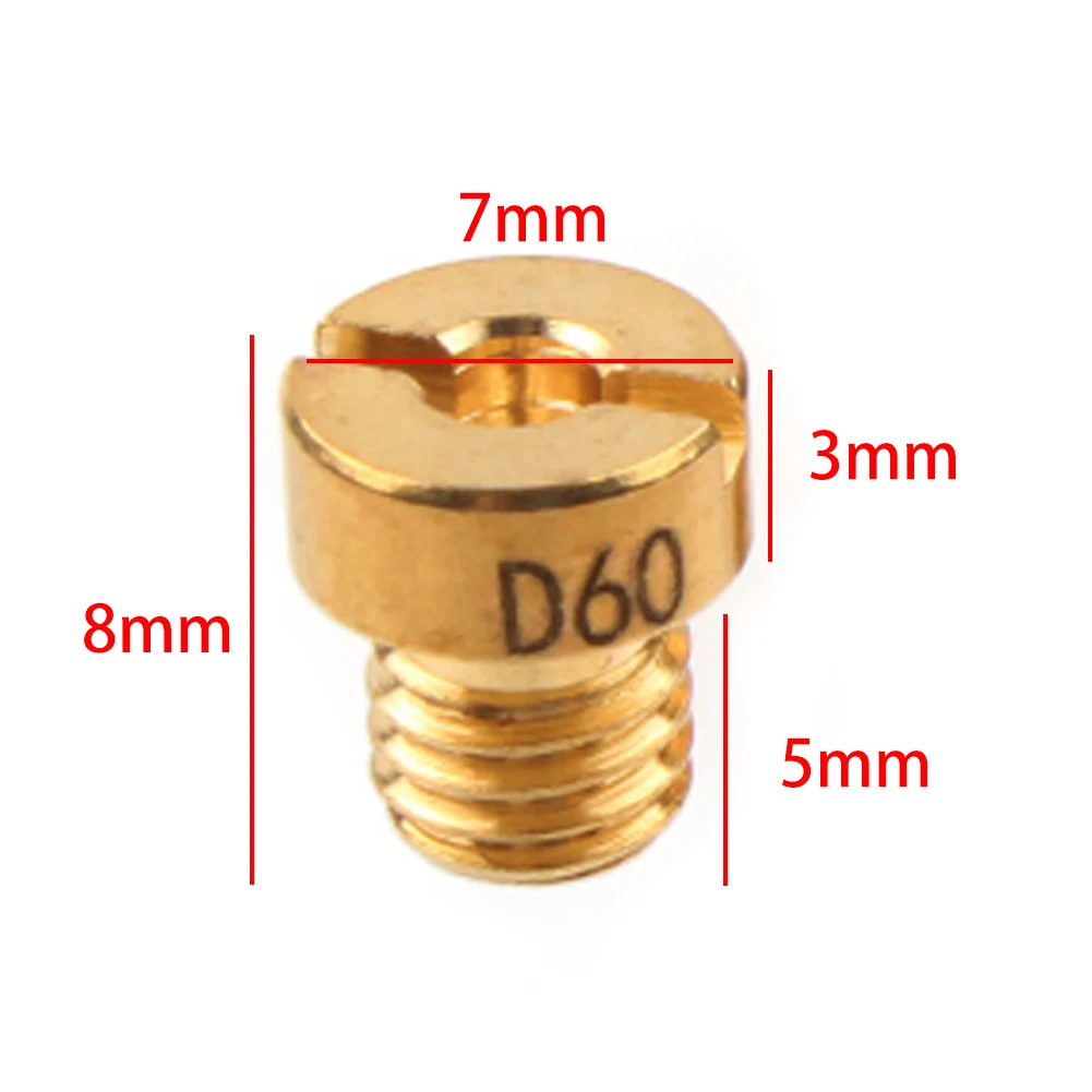 12 шт./компл. 5 мм мотоциклетный карбюратор основные форсунки для # 45- 72-для запасных
