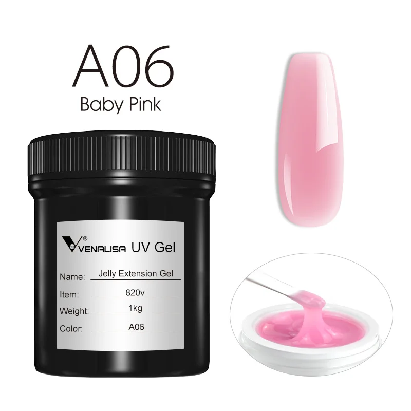 Гель-лак для ногтей Venalisa 1 л розовый растворимый 24 цвета