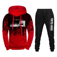 2022 hot sale mens tracksuit hoodies and sweatpants classic anime printed graphic sweater daily casual sports jogging suit