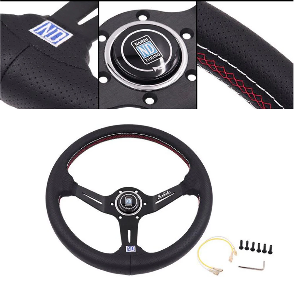 

Car modified steering wheel 13 inch sports steering wheel steering wheel modified round frame 350MM High quality steering wheel