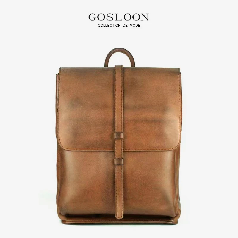 

Роскошный женский рюкзак GOSLOON из 100% мягкой натуральной кожи, удобный дышащий Модный повседневный городской рюкзак с 30-летней гарантией
