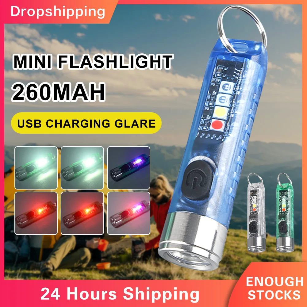 

Суперъяркая уличная портативная мини светодиодная вспышка Многофункциональный Водонепроницаемый аварийный фонарь брелок для кемпинга инструмент для освещения
