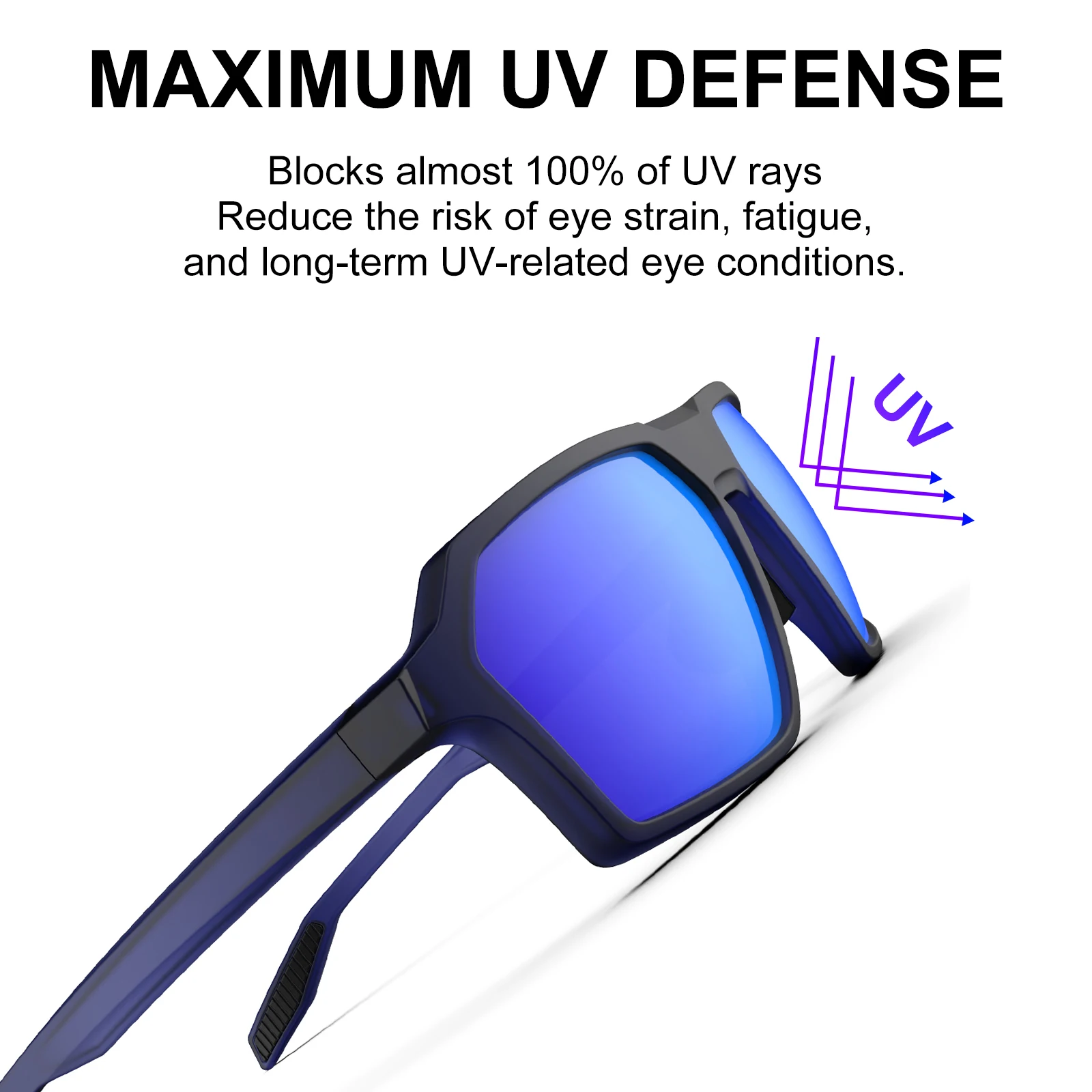 Мужские поляризованные солнцезащитные очки UV400 для вождения и езды на рыбалке с