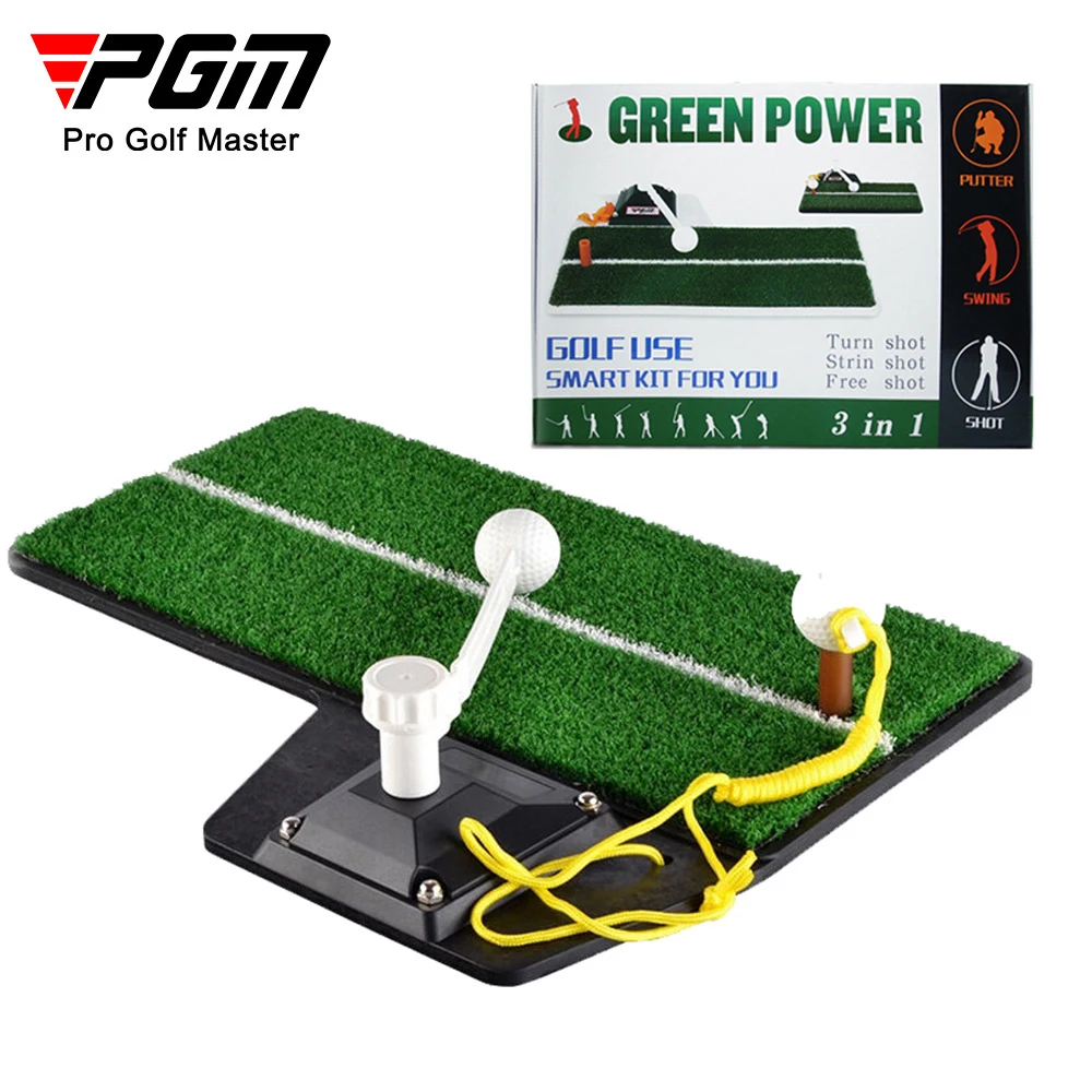 

PGM HL001 Golf Swing Trainer Multi-Function Indoor Beginner Hit Pad Turf+Environment-Friendly Rubber Thick Sole Swing Exerciser