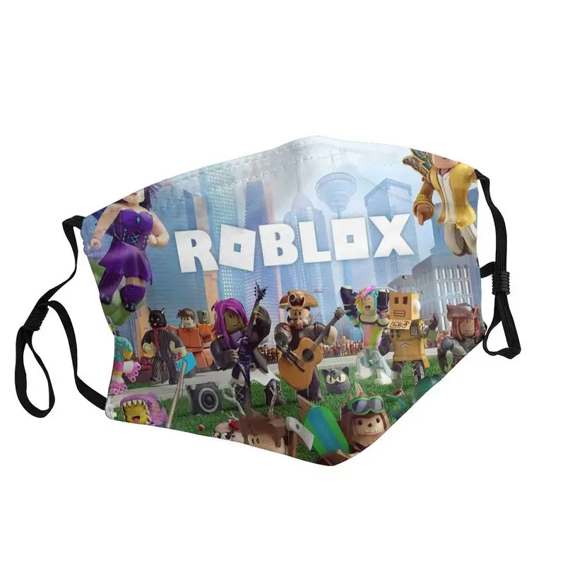 

Неодноразовая маска для лица Roblox с персонажами, унисекс, маска для взрослых, аниме-фигурка, противопылевая, женская маска