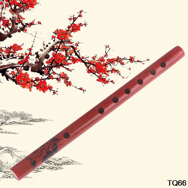 

Brand new 1PC Chinese Traditional 6 Holes Bamboo Flute Vertical Clarinet Student Musical Instrument Wooden Color For Kids Gift