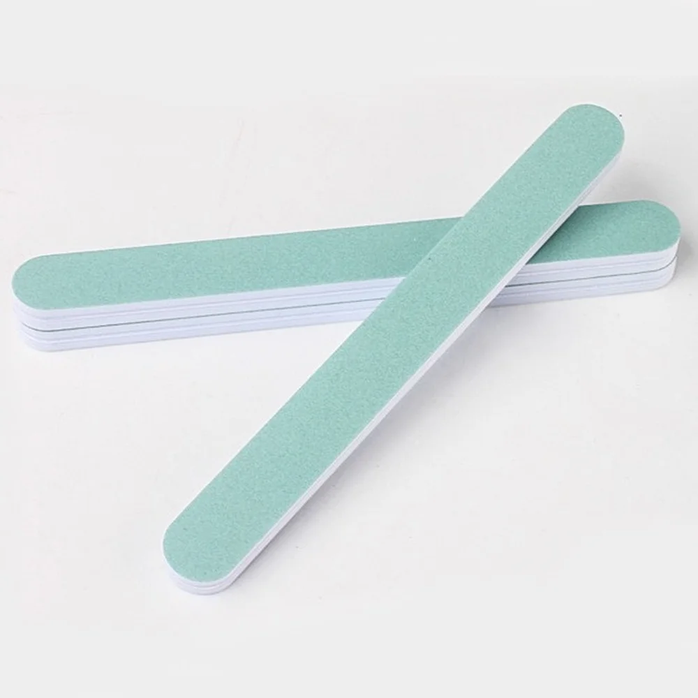 

10pcs Green and white thickened polishing strip nail polish strip polishing file
