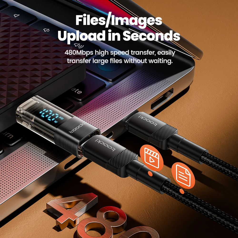 Toocki 100 Вт Тип C папа на тип мама OTG Адаптер цифрового дисплея PD20W Преобразователь