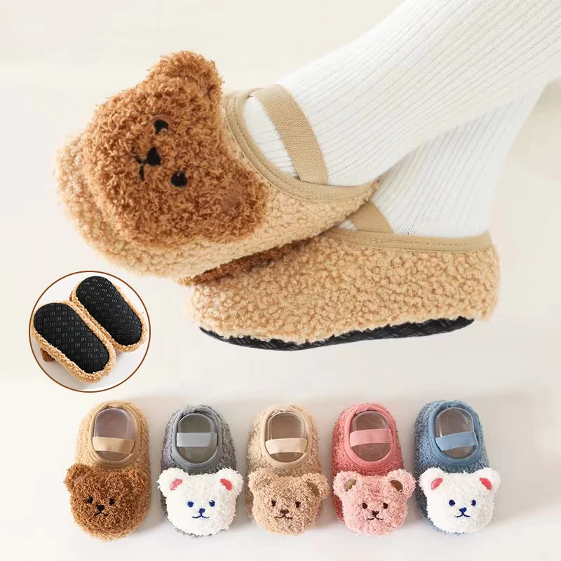 

Baby Floor Sock Shoes Winter Anti-slip Floor Socks Kids Newborn Baby Infants Toddler Soft Sole First Walker Children Home Shoes