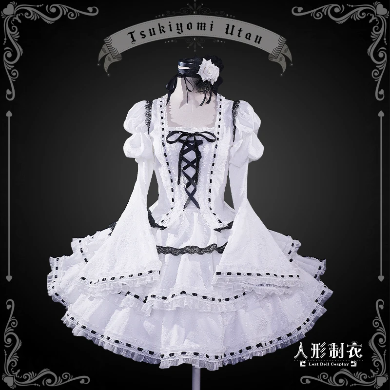 

Аниме игра Shugo Chara Tsukiyomi Utau Lolita наряд белое платье искусственная кожа ролевая игра косплей костюм женский Хэллоуин 2022New