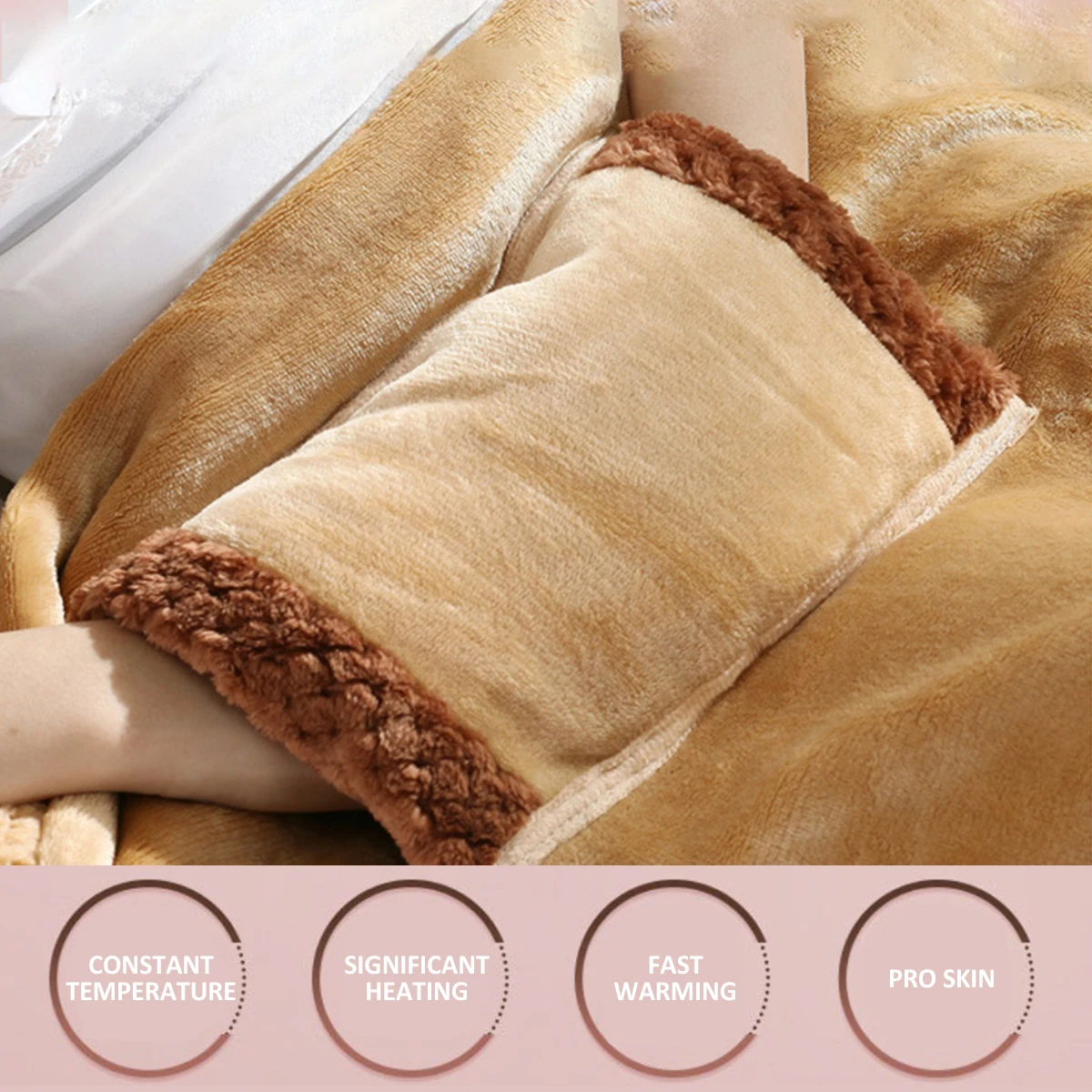 

Одеяло с подогревом, портативное одеяло с электрическим подогревом, шаль с подогревом по USB, 60x80 см, мягкое плюшевое фланелевое одеяло, тепло...