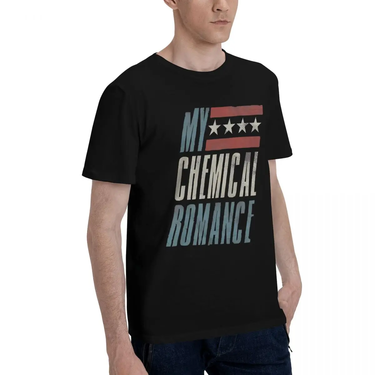 Фото My Chemical Romance Raceway, 100% хлопок, повседневная дышащая удобная манга, новые топы и футболки, мужская футболка №2