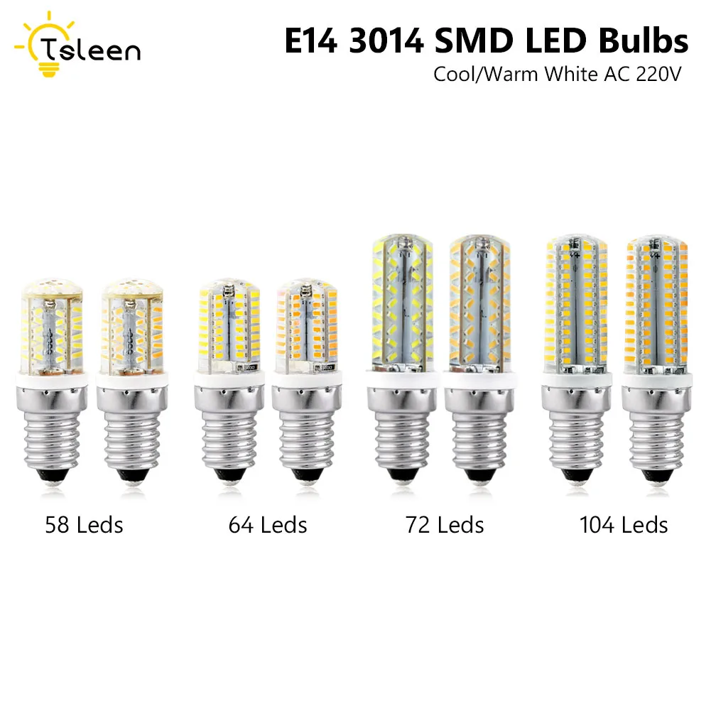 

Mini E14 LED Lamp 6W 7W 9W 220V LED Corn Bulb SMD3014 Corn Bulb Light 360 Beam Angle Replace Halogen Chandelier Lights SMD3014