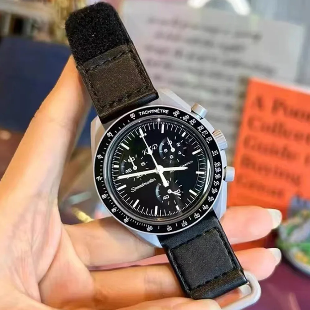 

Original Swatch Brand Same Watch For Men Ladies Multifunction Plastic Case Moonwatch Business Chronograph Explore Planet Clocks