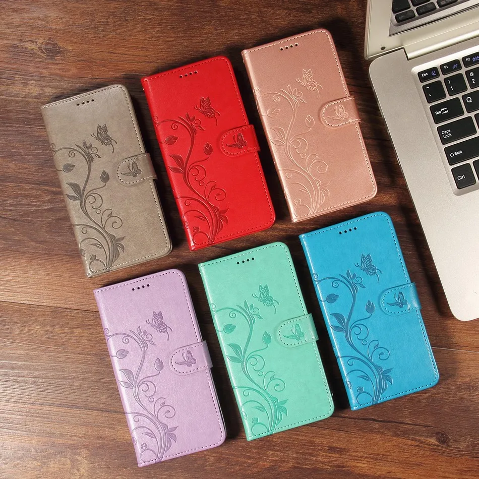 Роскошный женский чехол для Samsung Galaxy A20 A21 A10 A10S A12 A13 A14 A15 5G Flower Butterfly Wallet Stand Fundas # HKC