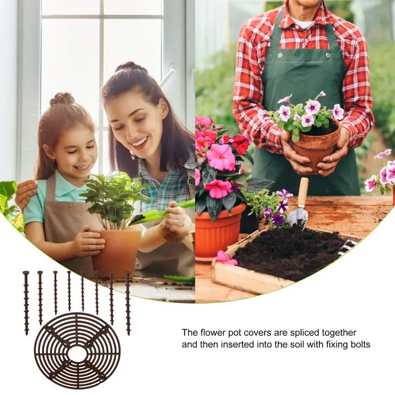 

Plant Pot Grid Flower Pot Cover Root Plant Protection Cover Baby Safety Plant Protector Flowerpot Mouse Protection Net