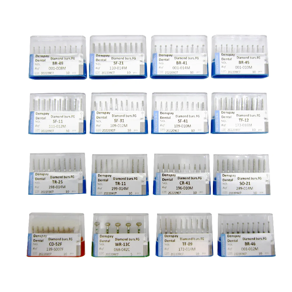 

10 Pcs/Box High Quality Dental Diamond Bur Multiple Models Optional Fit For Dental High Speed Handpiece Dental Instrument Tool
