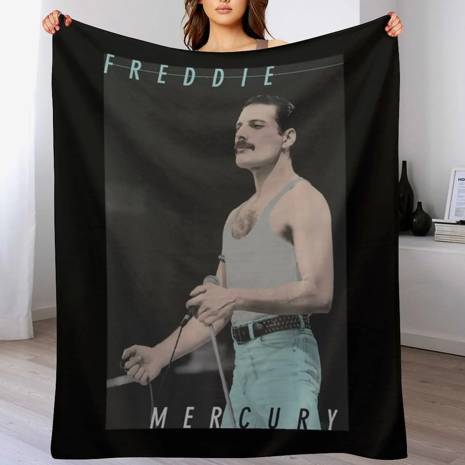 Плед Fréddie Мері с синими джинсами Live Icon роскошное утолщенное одеяло для дивана