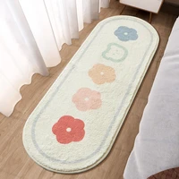 creative cute faux lamb fleece carpet simple non slip bedroom bedside area rug home living room decorative long floor mat
