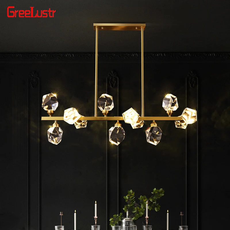 

Nordic Chrome Lustre Ceiling Pendant Lamps Fixtures Branch Design Copper Lumiere Chambre Lampara Luxury Led Chandelier Plafonier