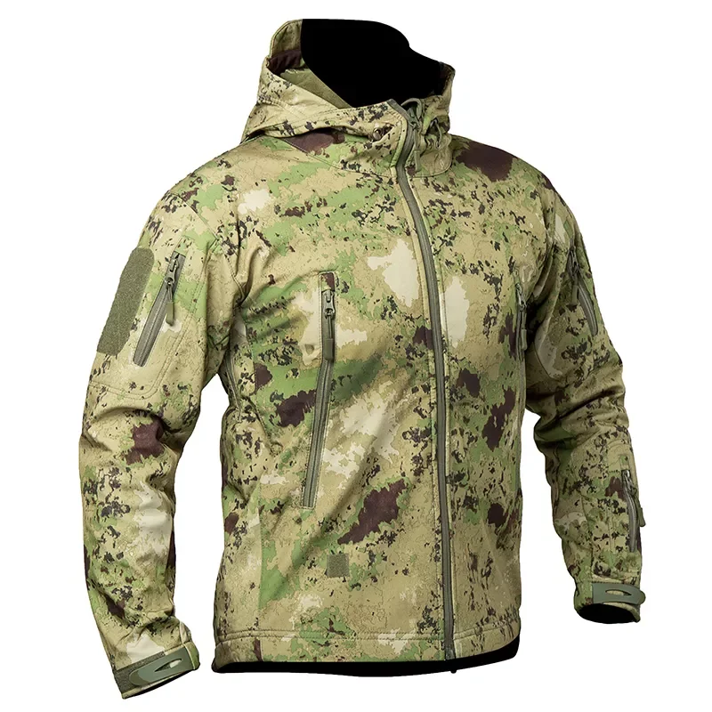 

NEW 2023 Brand Tactical Military Jacket Camouflage Combat Hoodie windbreaker Multi Pockets Sharkskin Waterproof Softshell
