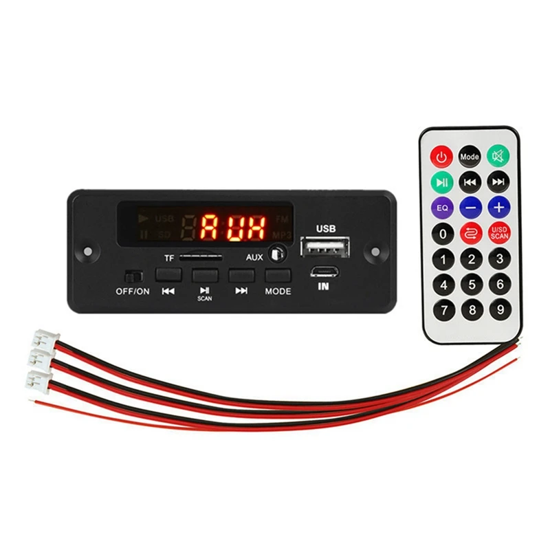 

4Pcs 2X25W 50W Amplifier MP3 Player Decoder Board 5V-12V Bluetooth 5.0 Car FM Radio Module Support TF USB AUX