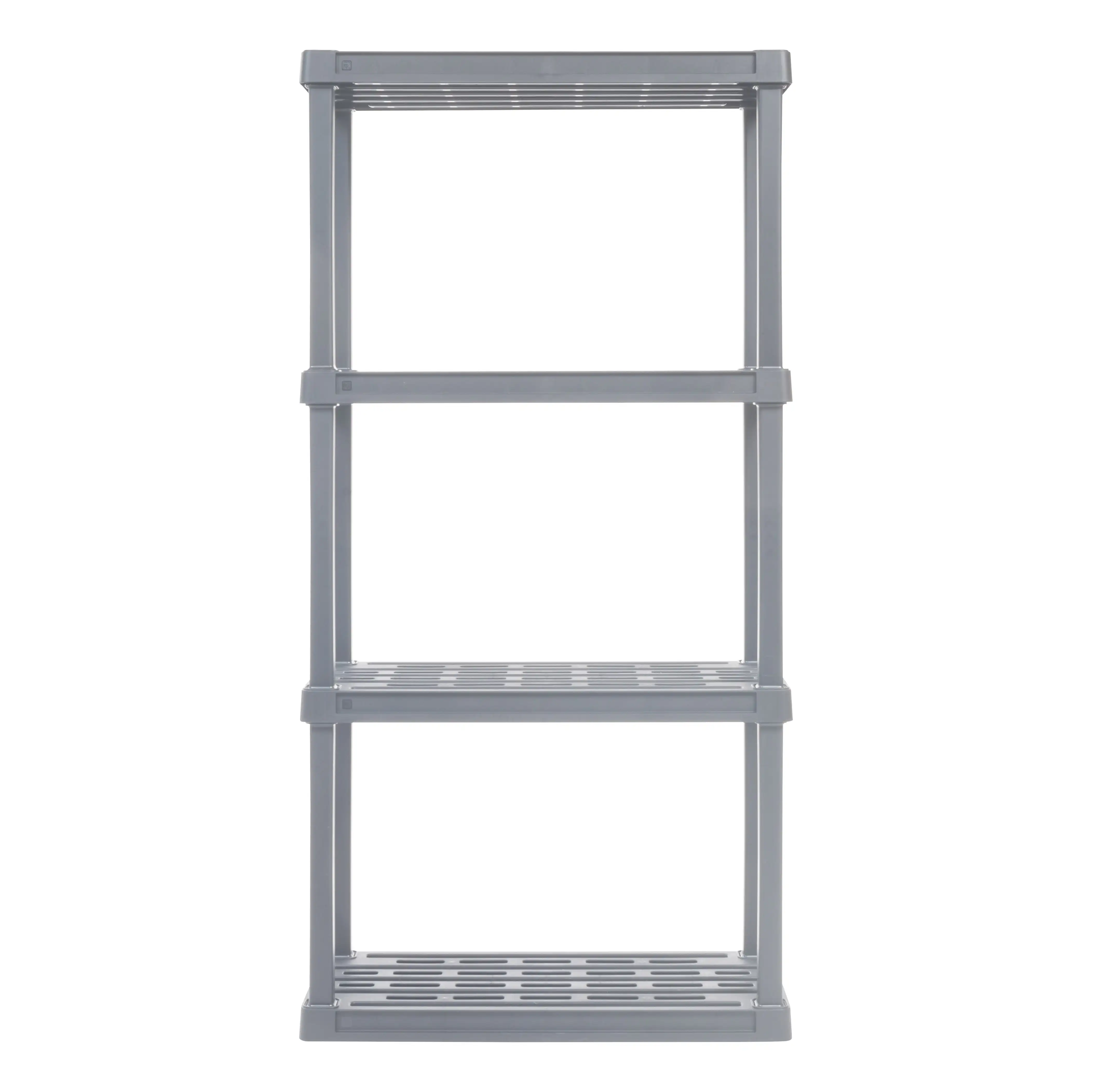 

IRIS USA, Plastic Rack Shelf with 4 Medium Shelves, Elephant Gray