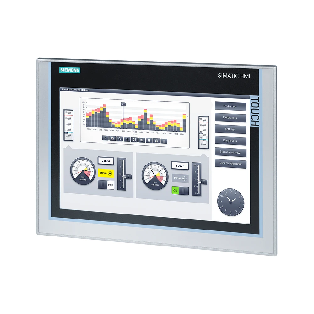 

SIEMENS PANEL 6AV2124-1MC01-0AX0 SIMATIC HMI KP1200 Comfort Panel key operation 16 million colors, PROFINET interface