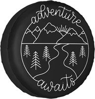 niaeiaie rv spare tire cover wheel adventure awaits tire cover for travel trailers protectors weatherproof dust proof suitable