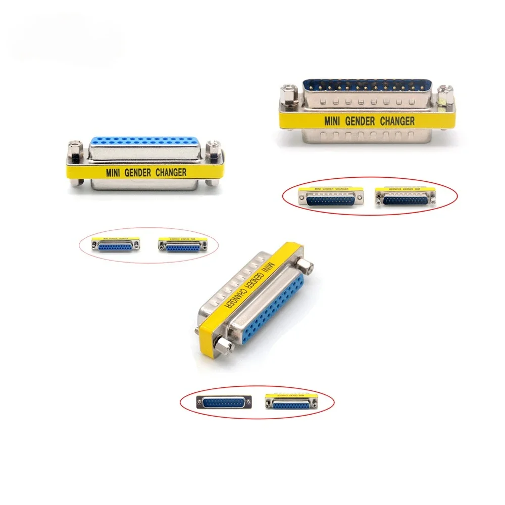Фото DB9 9-контактный DB25 25-контактный DB15 15-контактный VGA «папа-папа/мама-мама»/папа-мама Мини-адаптер для смены пола Разъем RS232 №3