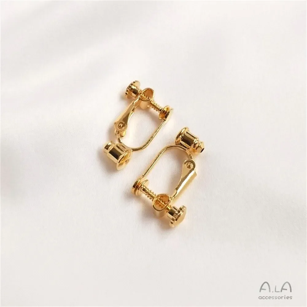 14K18K Золотая силиконовая заглушка для ушей DIY ушной крючок игла модифицированный