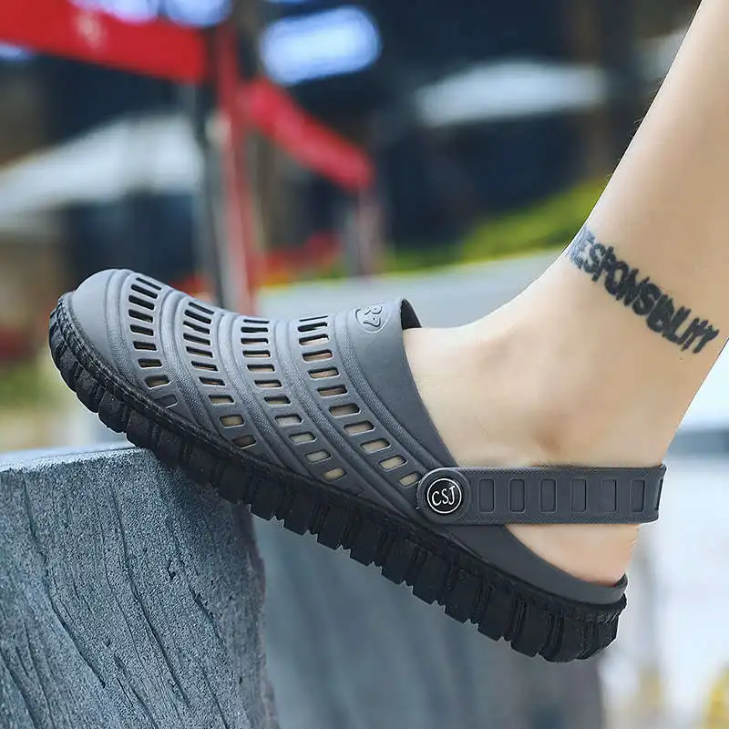 

Mens Shoes Schoe Men's Beach Sneakers Designer Luxury 2021 Men Sandals Leather Middle-Aged Man Beach Flip Flops High Tennis Kid