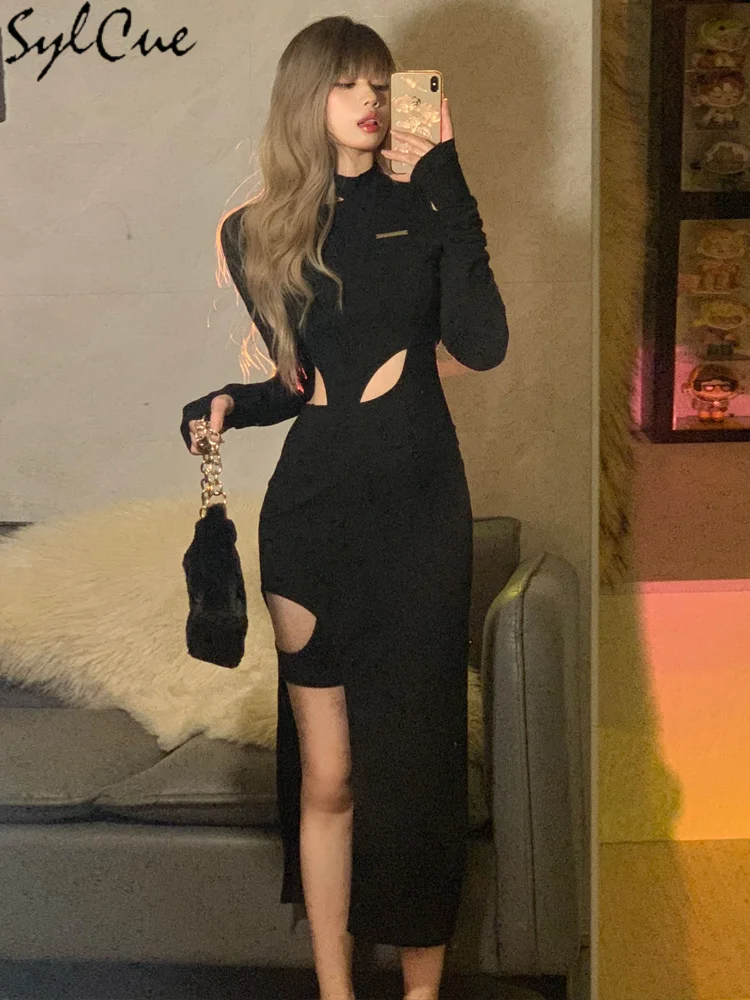 

Sylcue Irregular Design Fashion Trend Solid Color Simple And Generous Comfortable Elastic Women's Skirt Suit 2Two Piece
