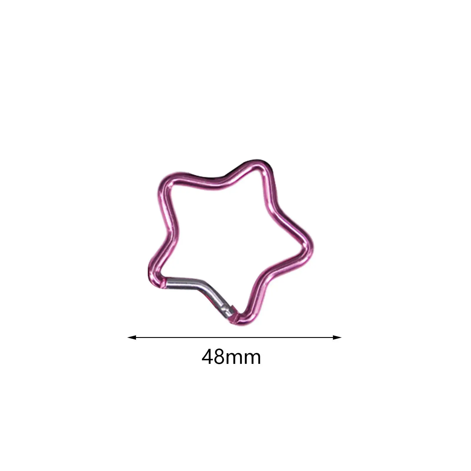 10Pieces Five Pointed Star Shaped Carabiner Key Chain Clip Keyring Hook Heavy