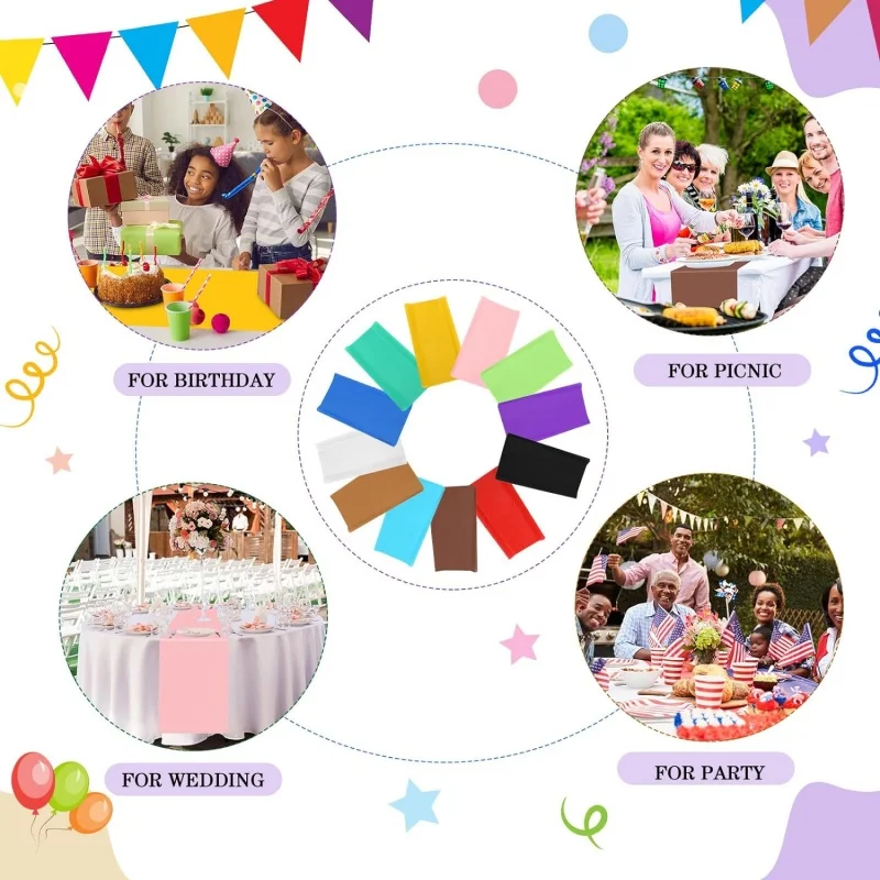 Новинка 10-1 шт. блестящие атласные бегунки для банкета свадьбы шелковая лента