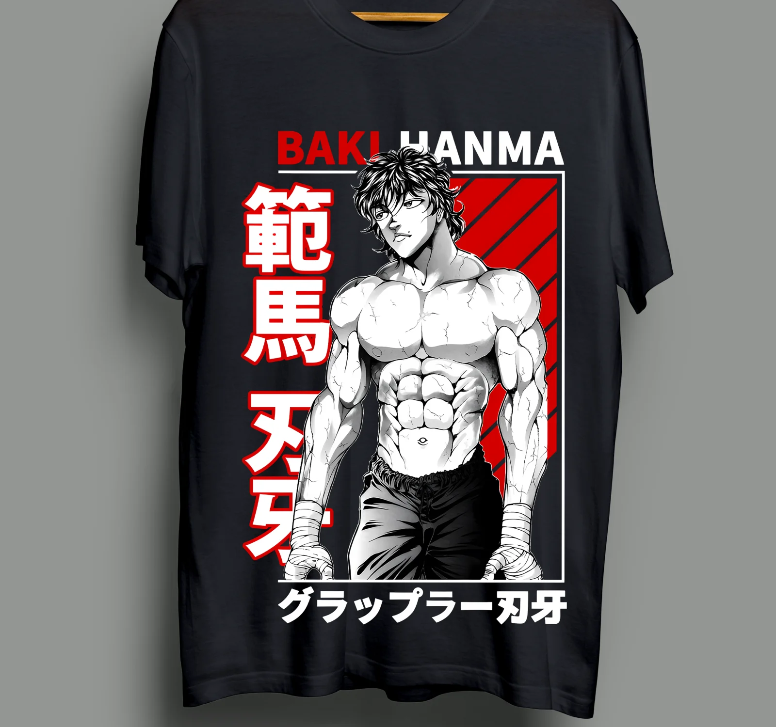 Baki the Grappler Hanma Yujiro Новая черная футболка унисекс с лучшим видом