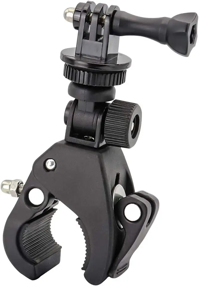 Gun/Rod/Bow Camera Clamp Mount with 1/4 Thread for GoPro 10/9/8/7/6/5,Action Camera, Hunting Camera Accessory,Fishing Pole Clamp