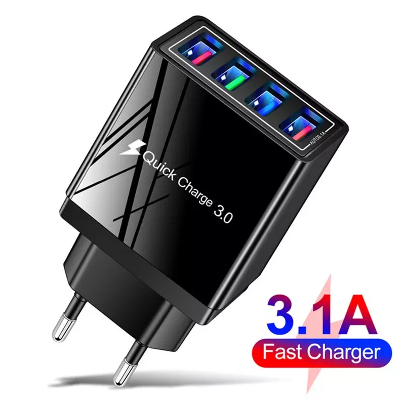 

lovebay 3A USB Charger Quick Charger 3.0 For iphone Samsung Tablet EU US Plug Wall Mobile Phone Charger Adapter Fast Charging