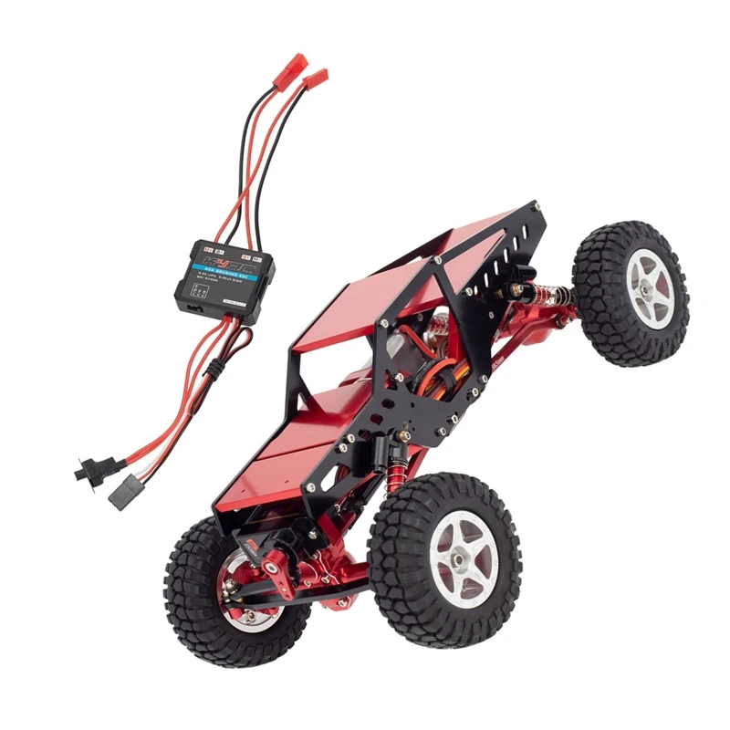 

1/24 RC Car High Clearance Chassis Frame With ES08MA II Servo And 40A ESC 050 Motor For Axial SCX24 1:24 RC Crawler