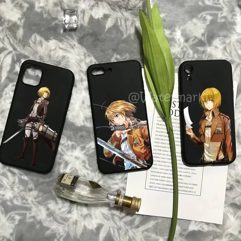 

Armin Arlert Attack On Titan Phone Case For IPhone 13 12 11 Pro Max Mini Xs X Xr 7 8 6 6s Plus Se 2020 Silicone Cover Funda