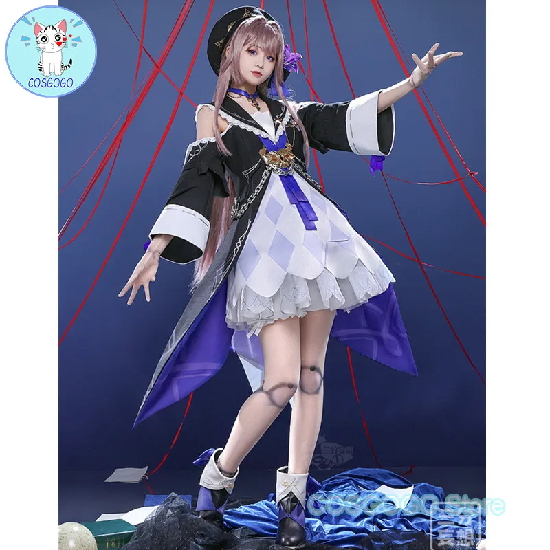 

COSGOGO Herta Fashion Dress Cosplay Costume Game Honkai Impact 3rd Anime Women Skirt Role Play Clothes Girls 2023 Sizes S-XL New